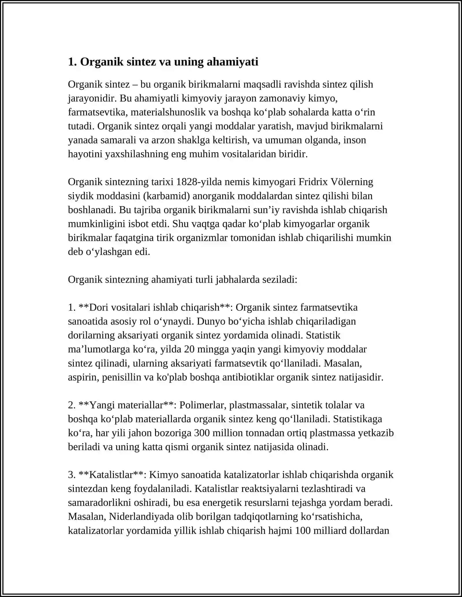 ORGANIK SINTEZNING RUVOJLANISHI 3