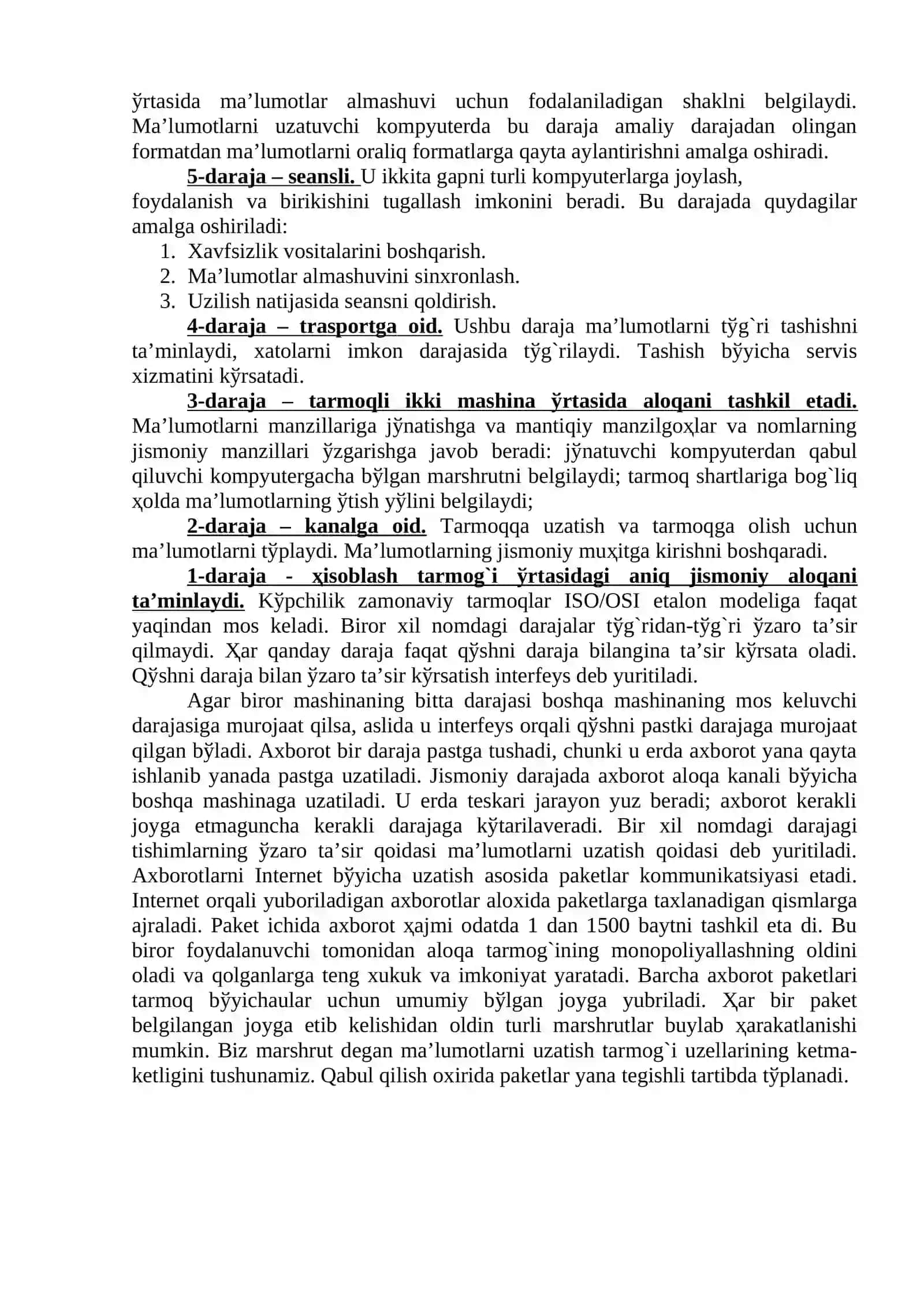 Glоbal kоmpyutеr tarmоqlari. Glоbal tarmоqlarning turlari. Internet tarmоg`i arхitеkturasi 3