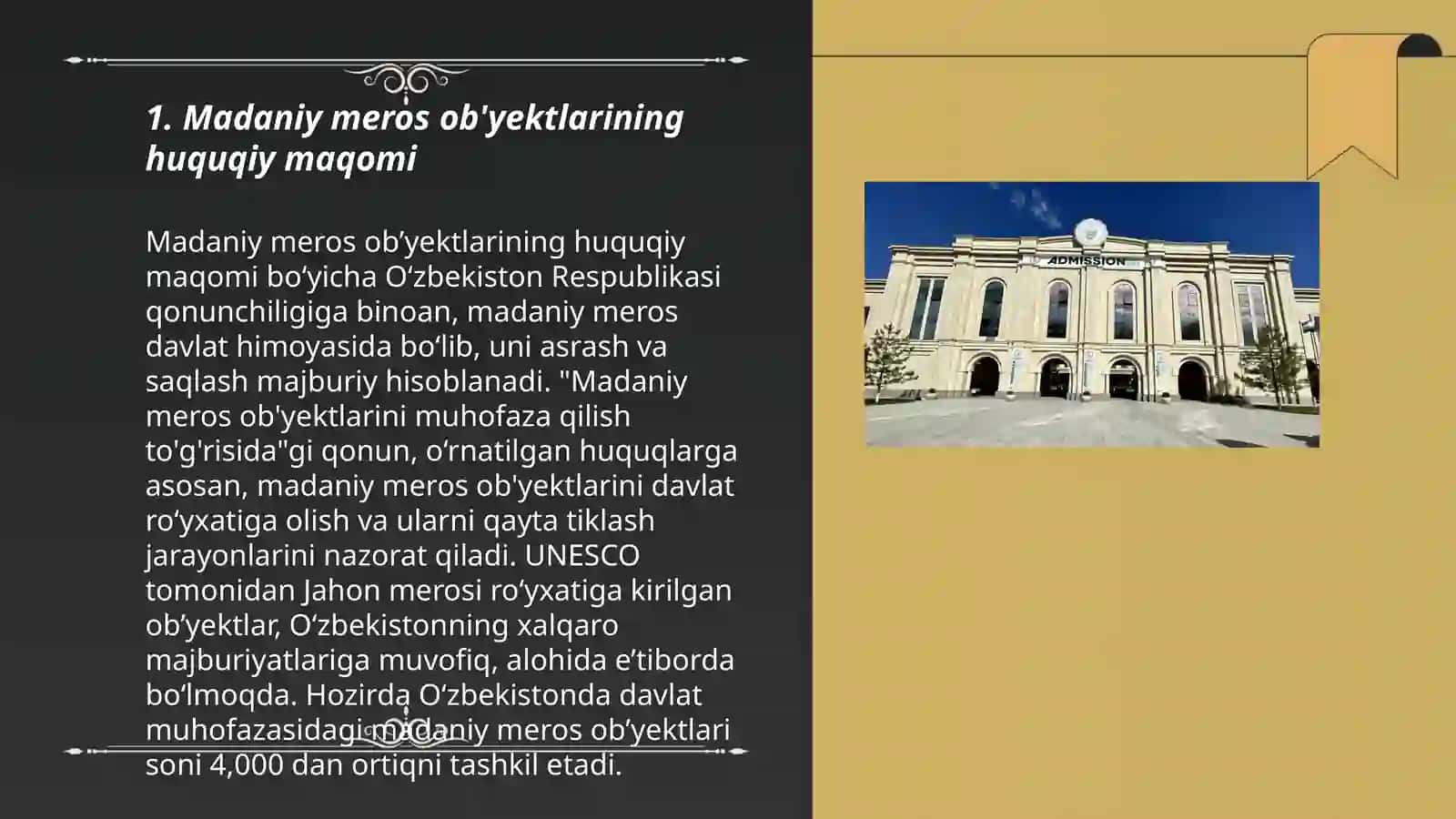 Madaniy meros obektlari davlat kadastiri 3