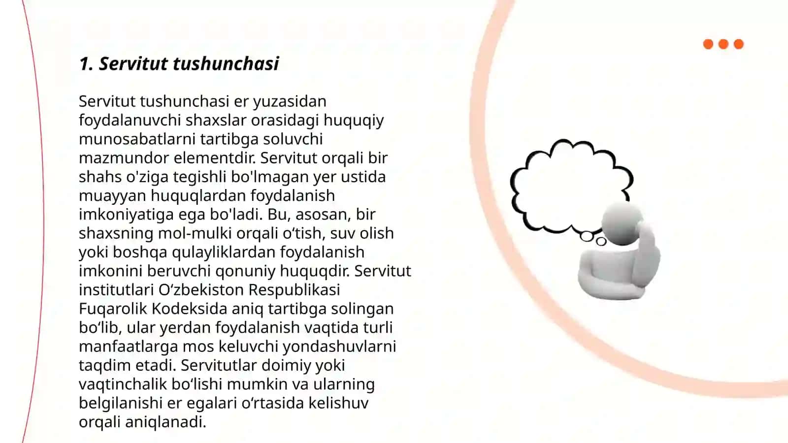 Tabiiy ob'ektlar nisbatan servitut 3