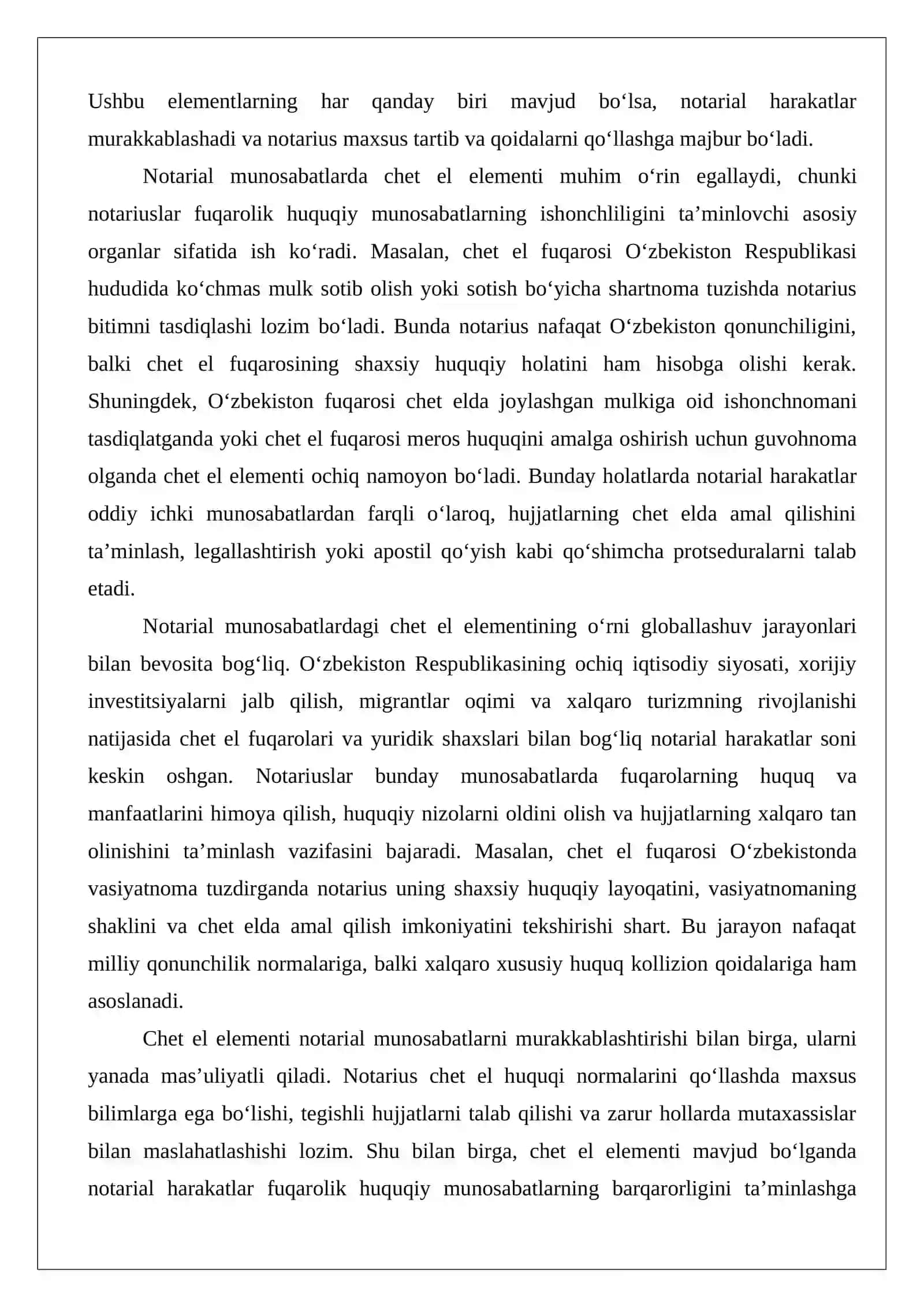 Chet el elementi bilan murakkablashgan notarial harakatlar 3