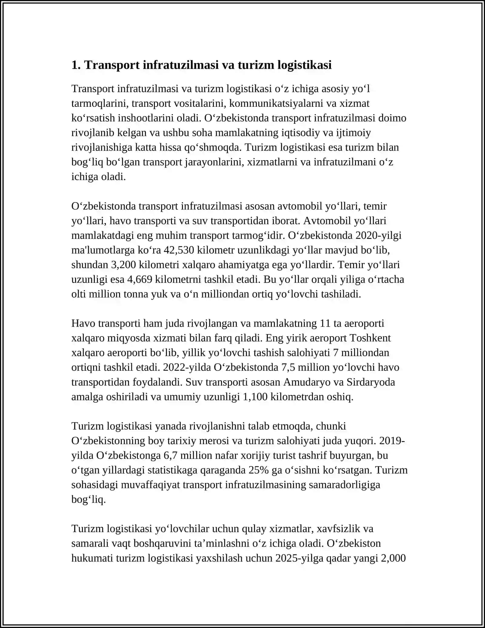 TURIZMDA TRANSPORT LOGISTIKASI 3