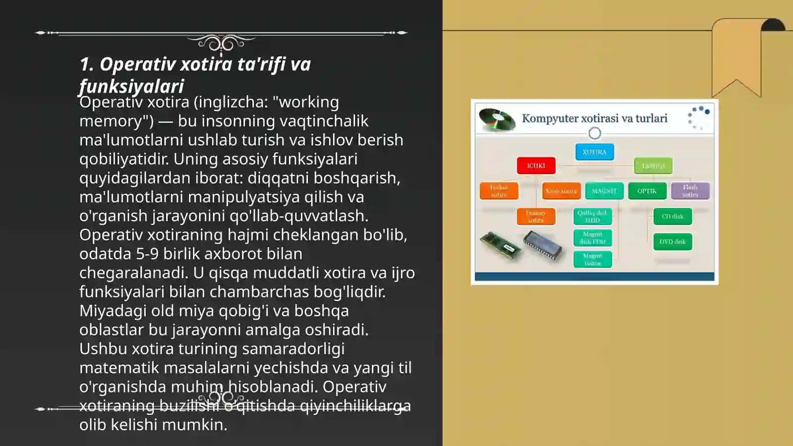 Operativ xotira haqida tushuncha 3