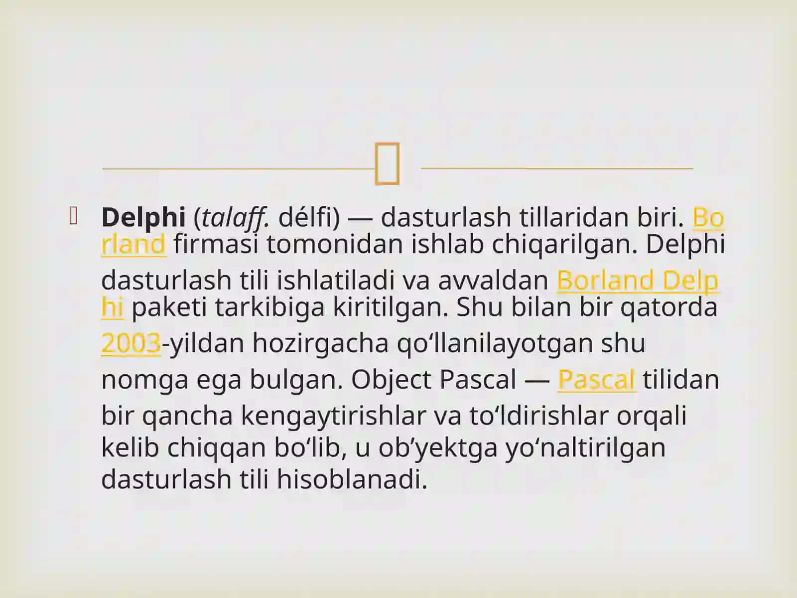 Delphi dasturlash tili 3