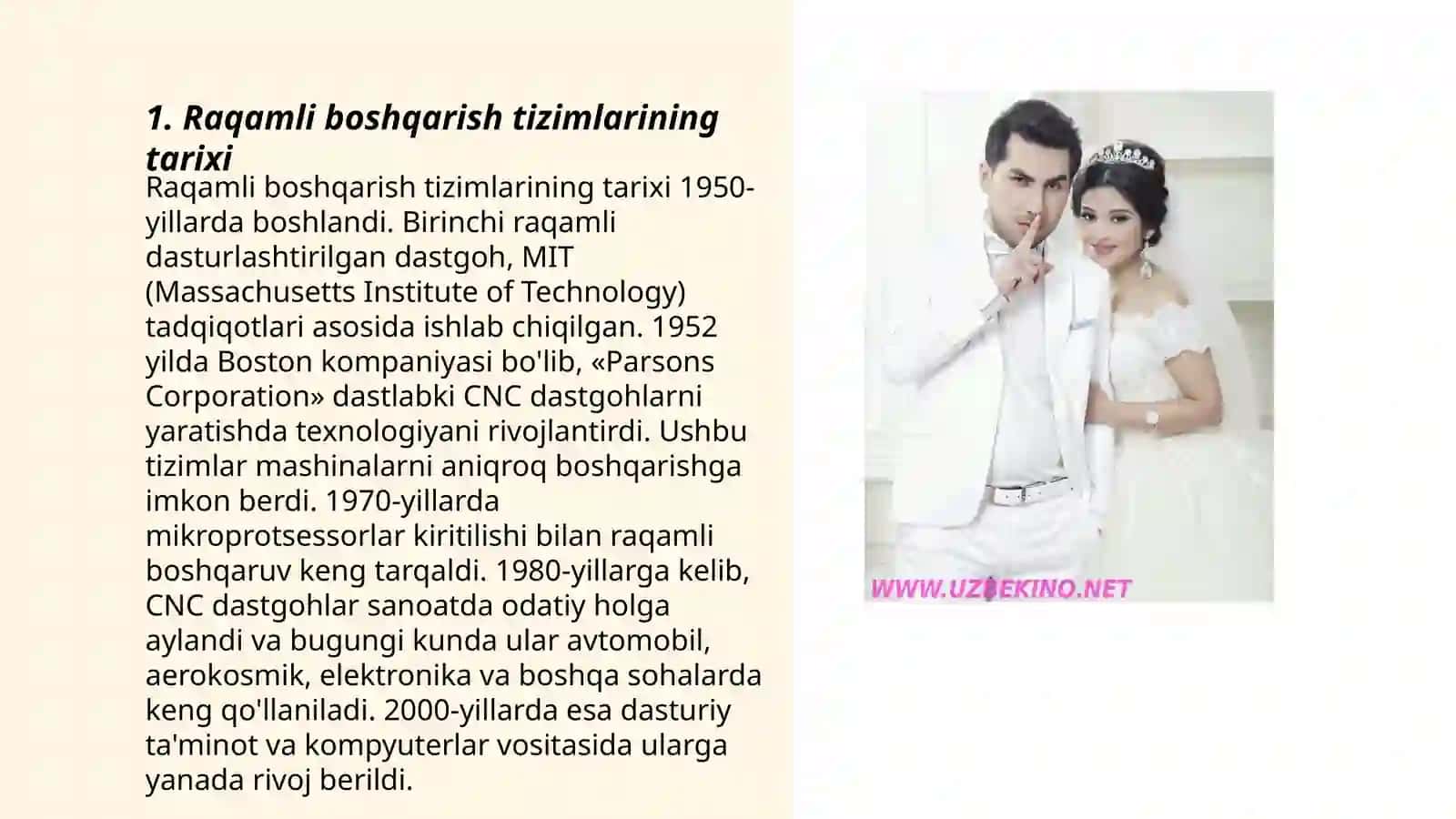 Raqamli boshqarish tizimlaring ôziga hos xususiyatlari 3