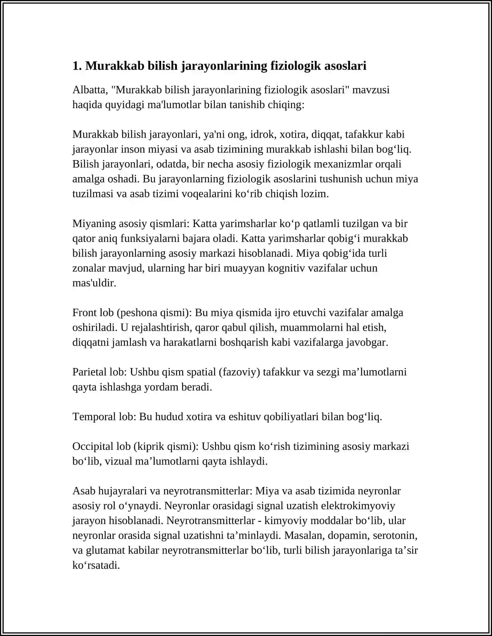 MURAKKAB BILISH JARAYONLARINI EKSPRIMENTAL O'RGANISH 3