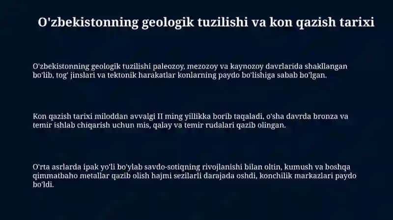 O'zbekistonning foydali qazilmalari 3