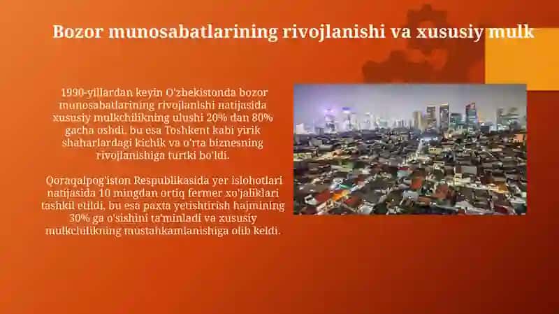 Iqtisodiyot islohotlar xususiy mulkchilikning shakillanishi 3