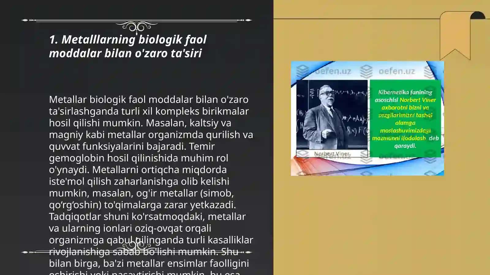 Bionoorganik kimyo fanining amaliy ahamiyati 3
