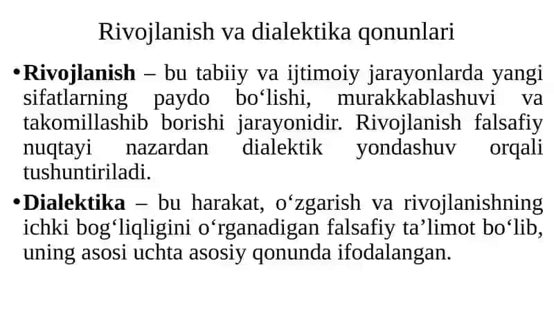 RIVOJLANISH FALSAFASI 3