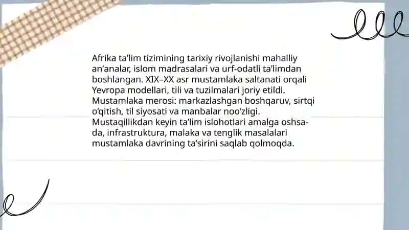 Afrika taʼlim tizimi 3