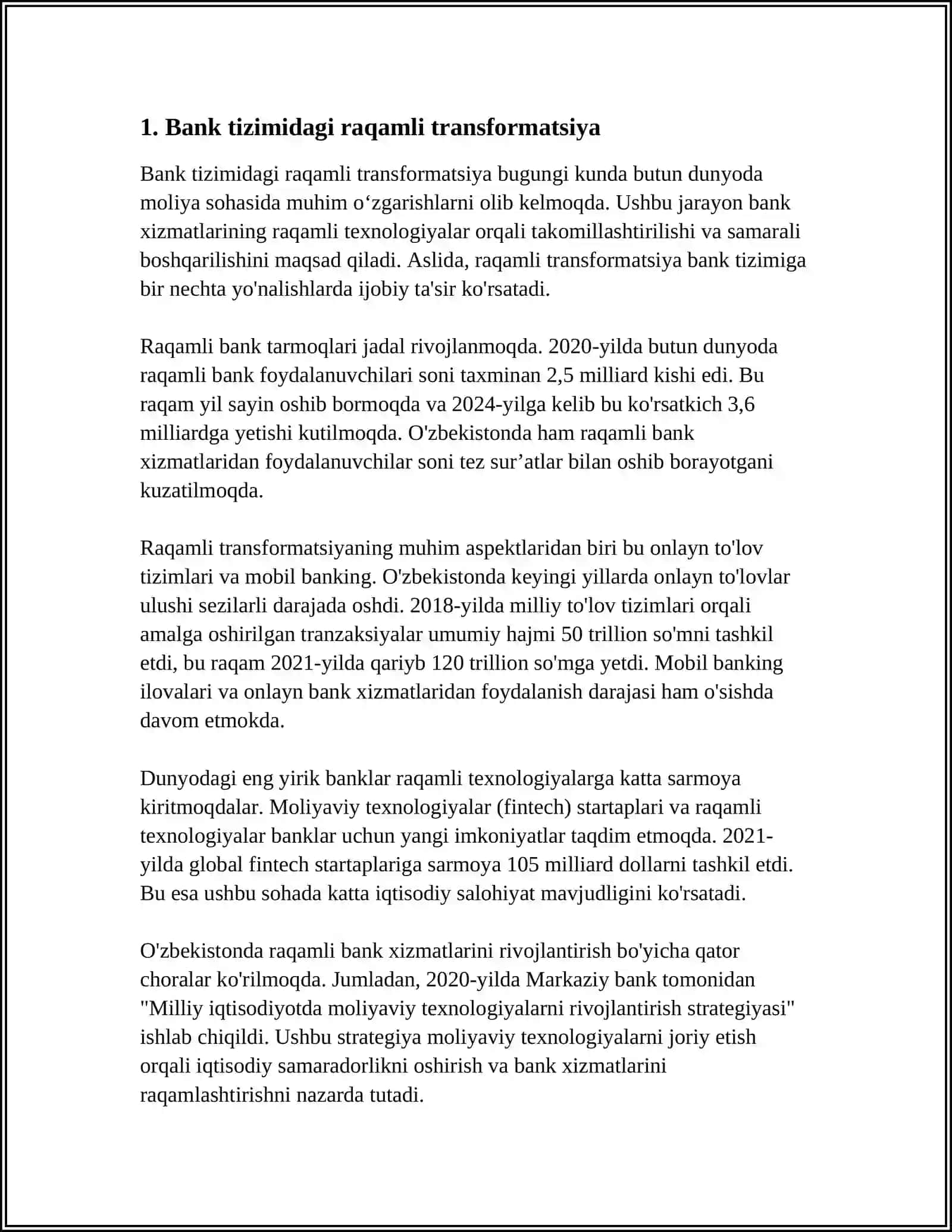 Bank tizimidagi raqamli transformatsiya 3