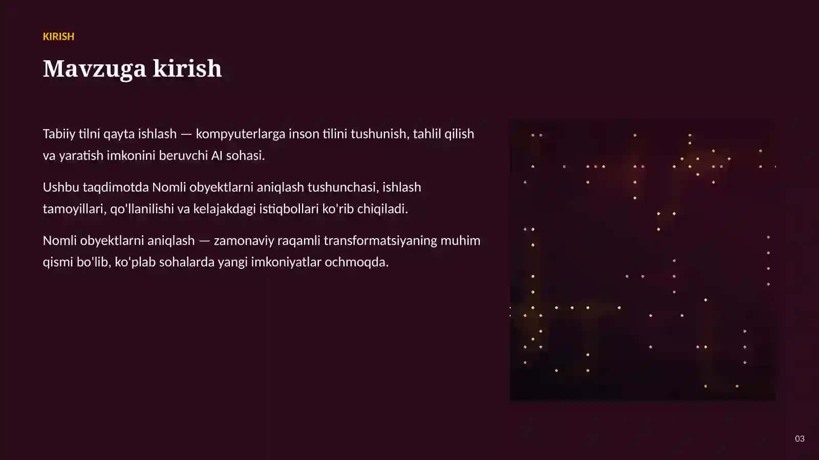 SUN'IY INTELLEKT • TABIIY TILNI QAYTA ISHLASH 3