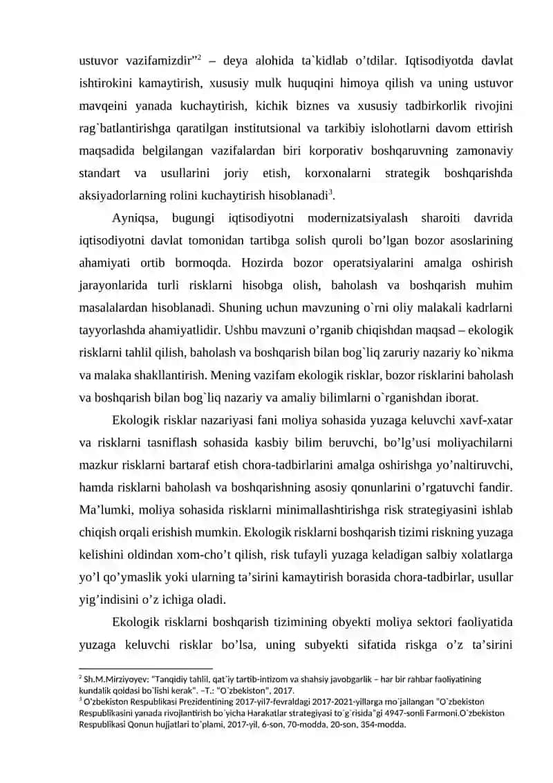 Ekologik risklarni baholash va boshqarish 3