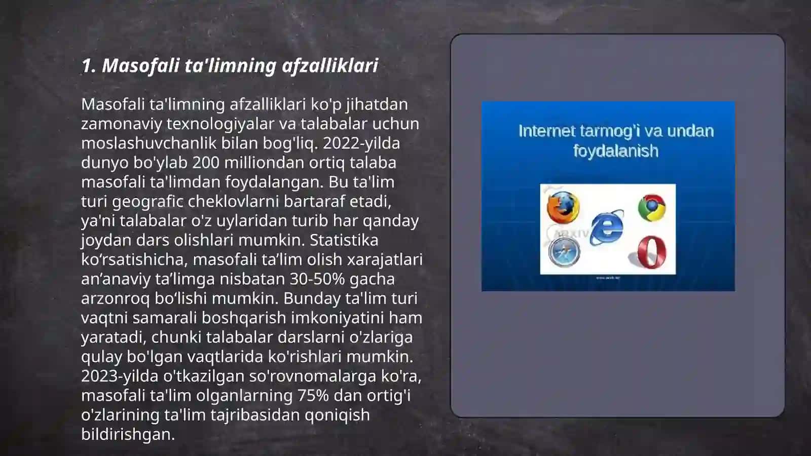 Masofali ta'limning afzalliklari 3