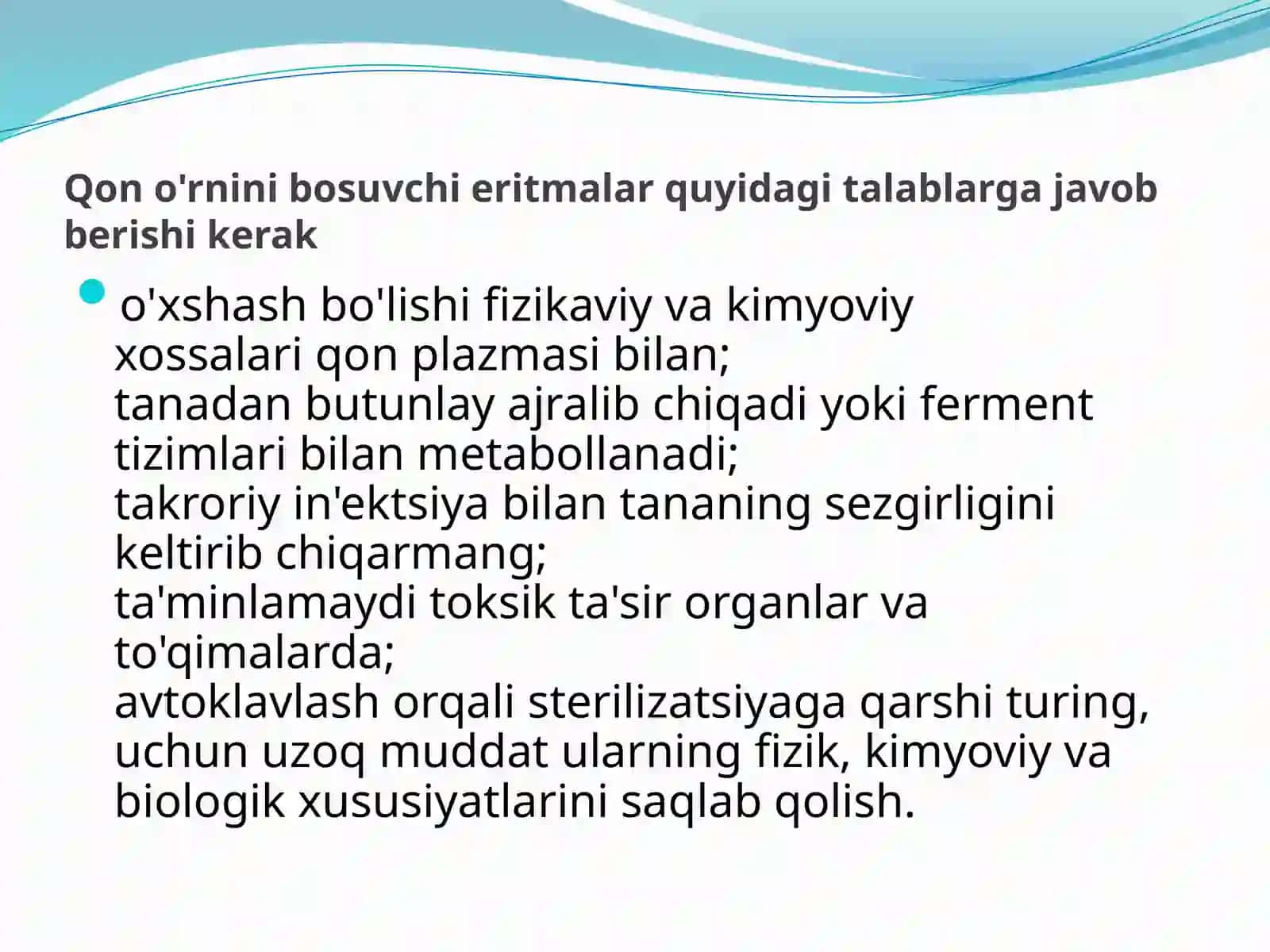 Qon o’rnini bosuvchi suyuqliklar va ularning tasnifi 3