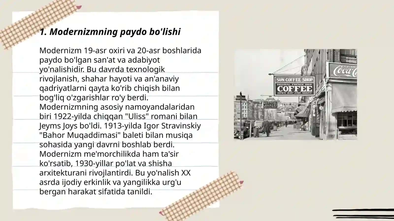 Modernizmning paydo bo'lishi va tarixi 3
