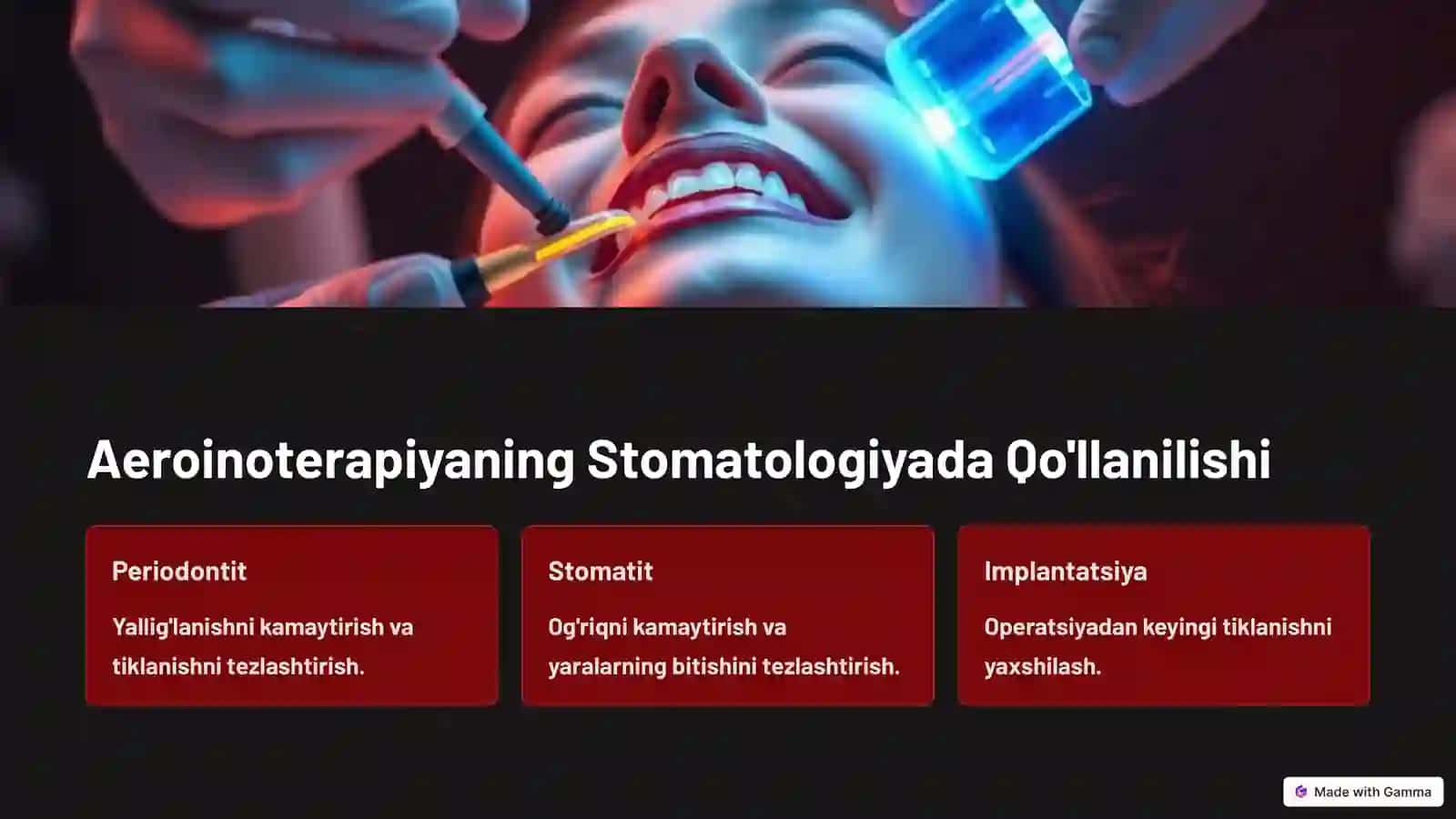 Stomatologiyada Maxsus Havo Muhiti Bilan Davolash 3