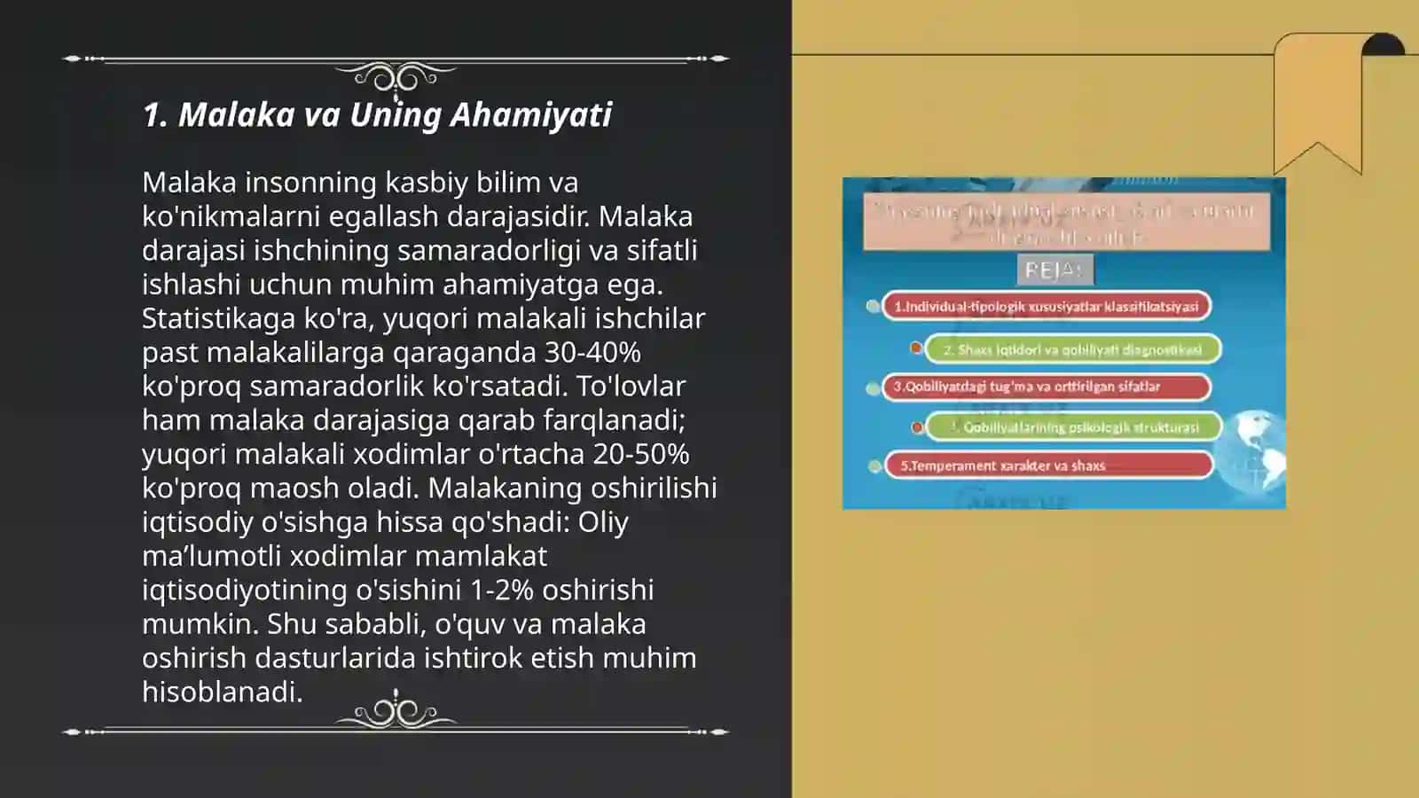 Shaxsning malaka va odatlari 3