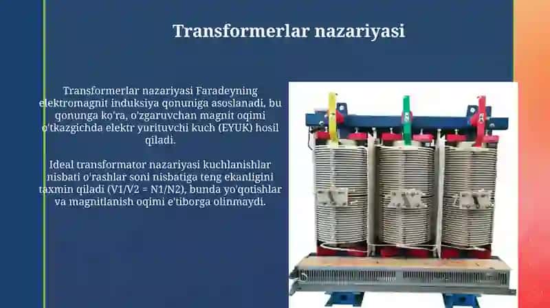 Transformerlar nazariyasi 3