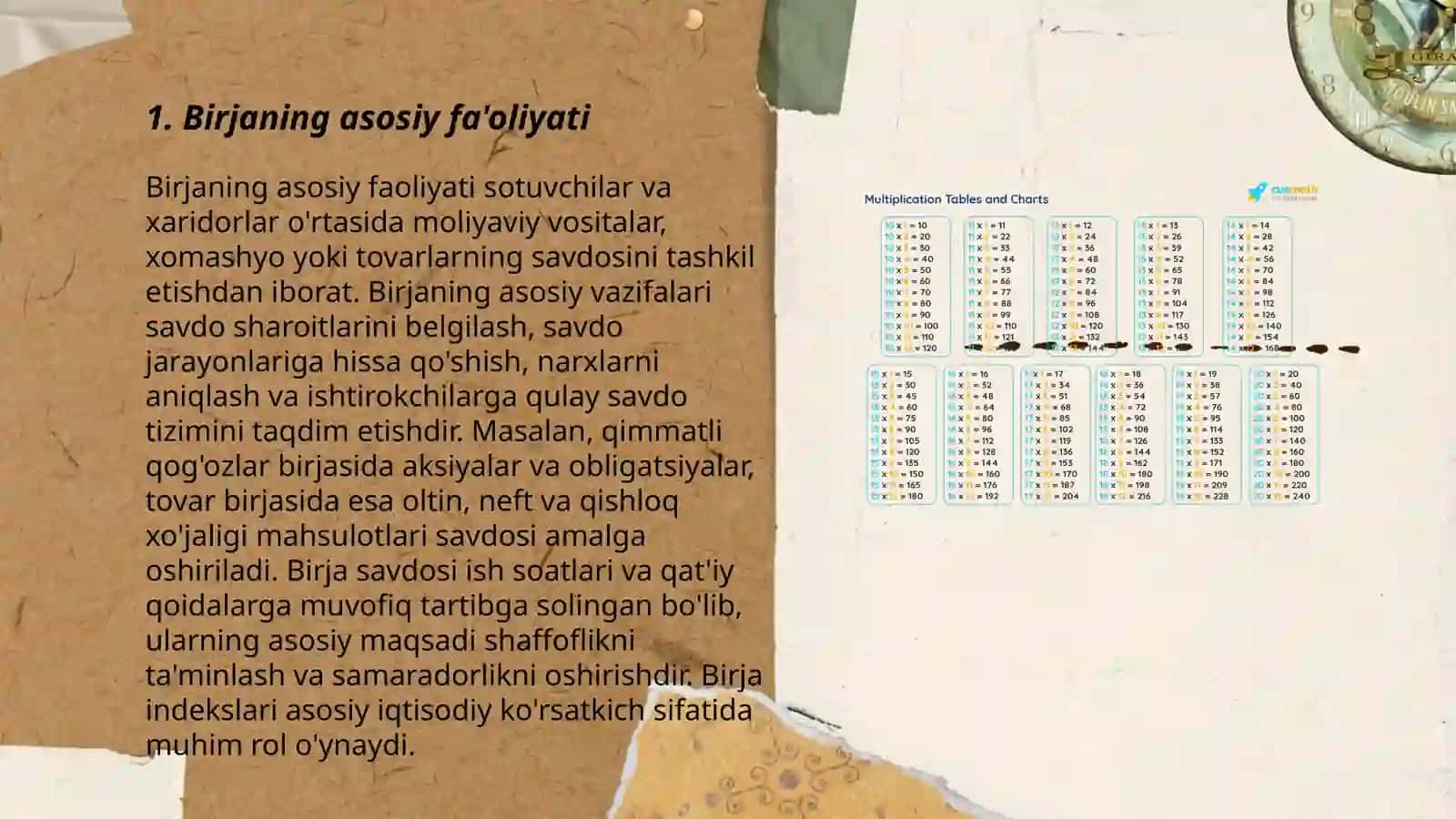 Birjaning asosiy fa'oliyati va birja risklarining turlari 3