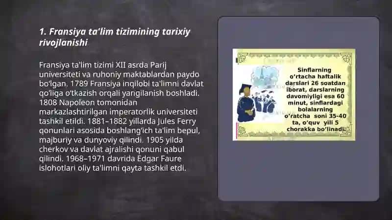 Fransiya ta'lim tizimi va undagi islohotlar 3
