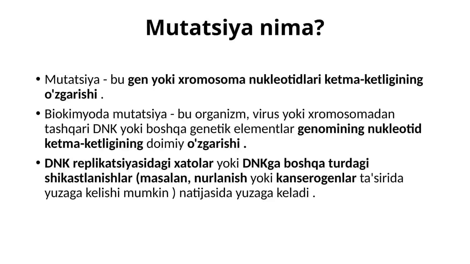 Mutatsiyalar vakantserogenez 3