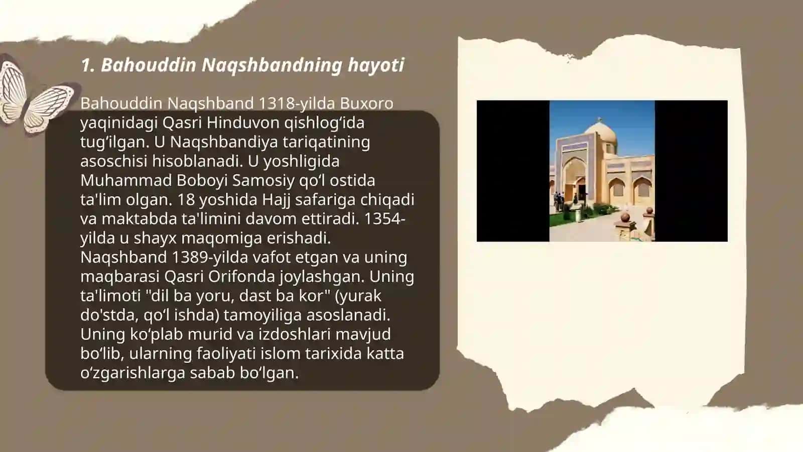 Bahouddin Naqshband haqida taqdimot 3