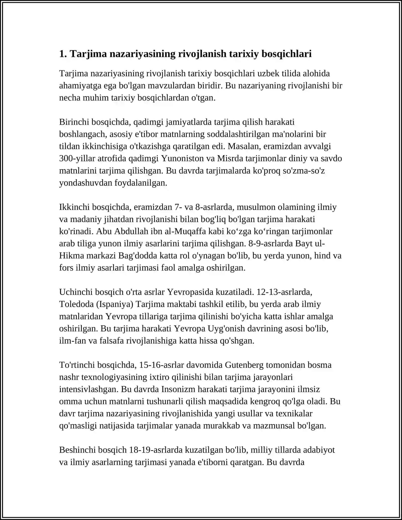 TARJIMA NAZARIYASI VA AMALIYOTI TARIXI 3