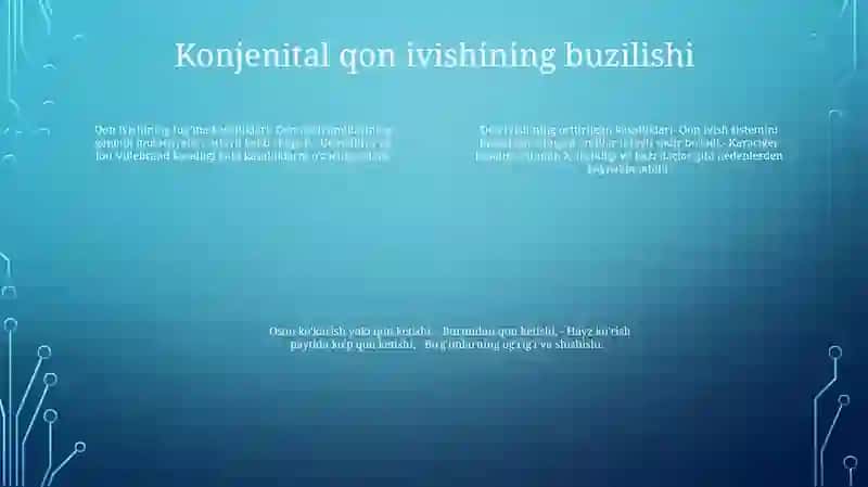 Qon Ivishining Tug'Ma Va Orttirilgan Kasalliklari 3