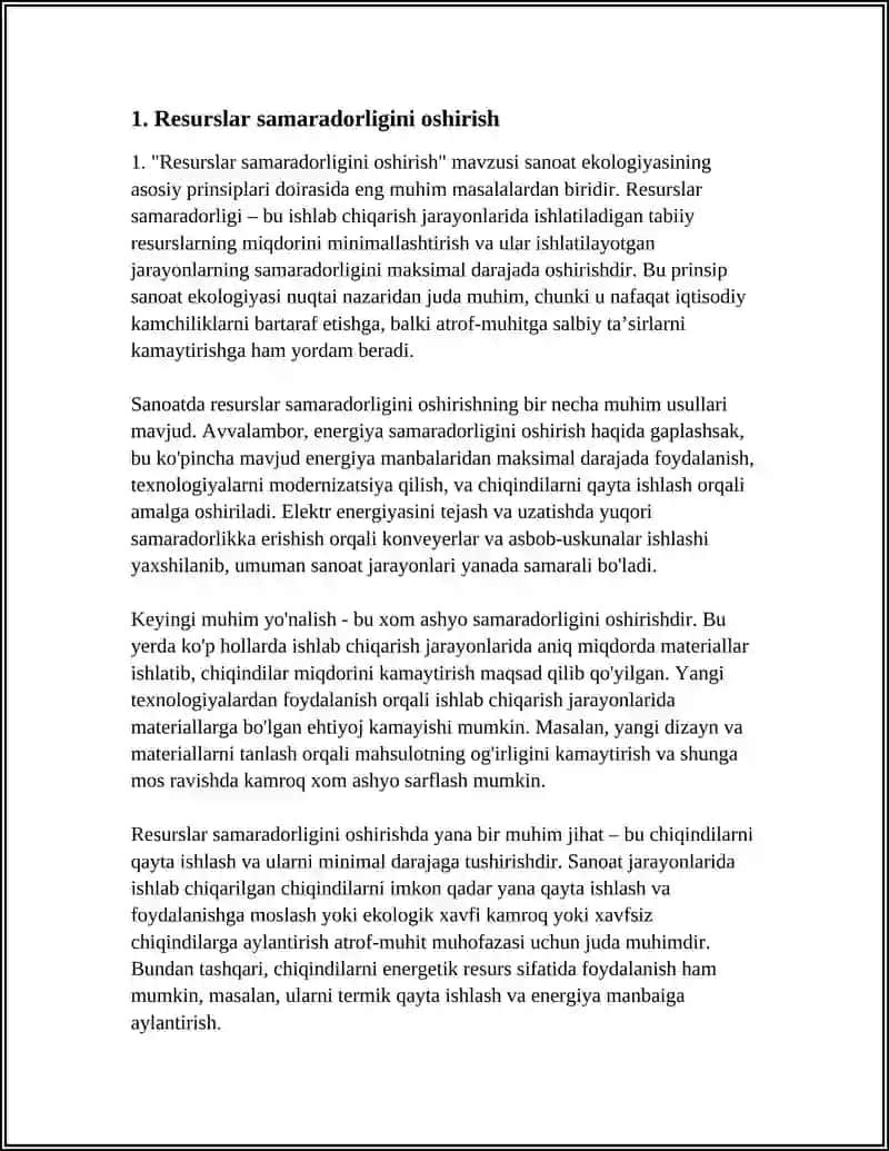 SANOAT EKALOGIYASINING ASOSIY PRINSIPLARI 3
