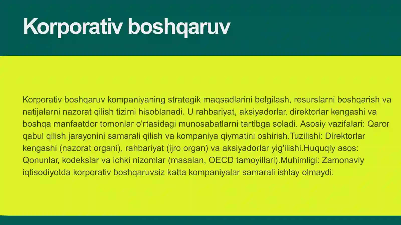 Korporativ boshqaruv tamoyillari 3