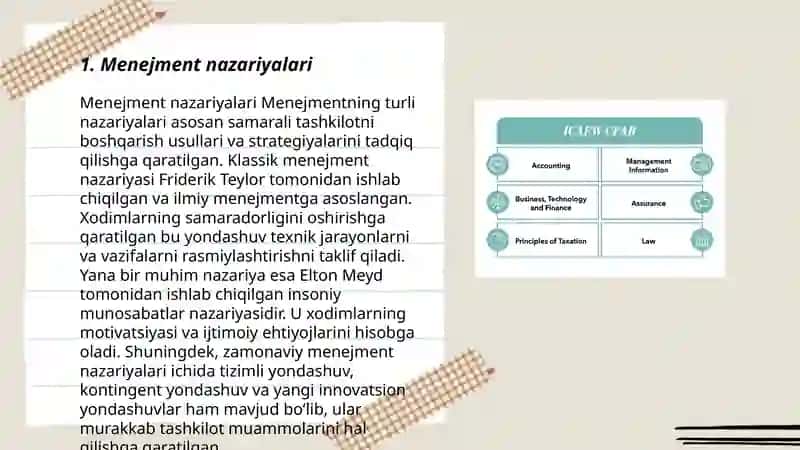 Menejment qonunlari va tamoyillari 3