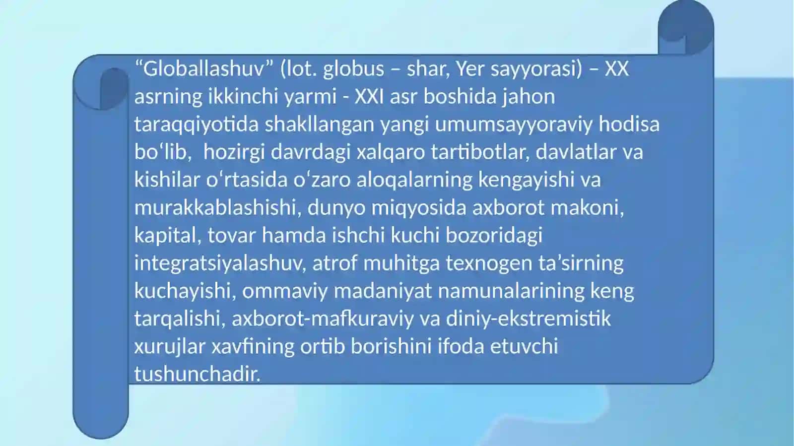 Globallashuv va global muammolar falsafasi 3