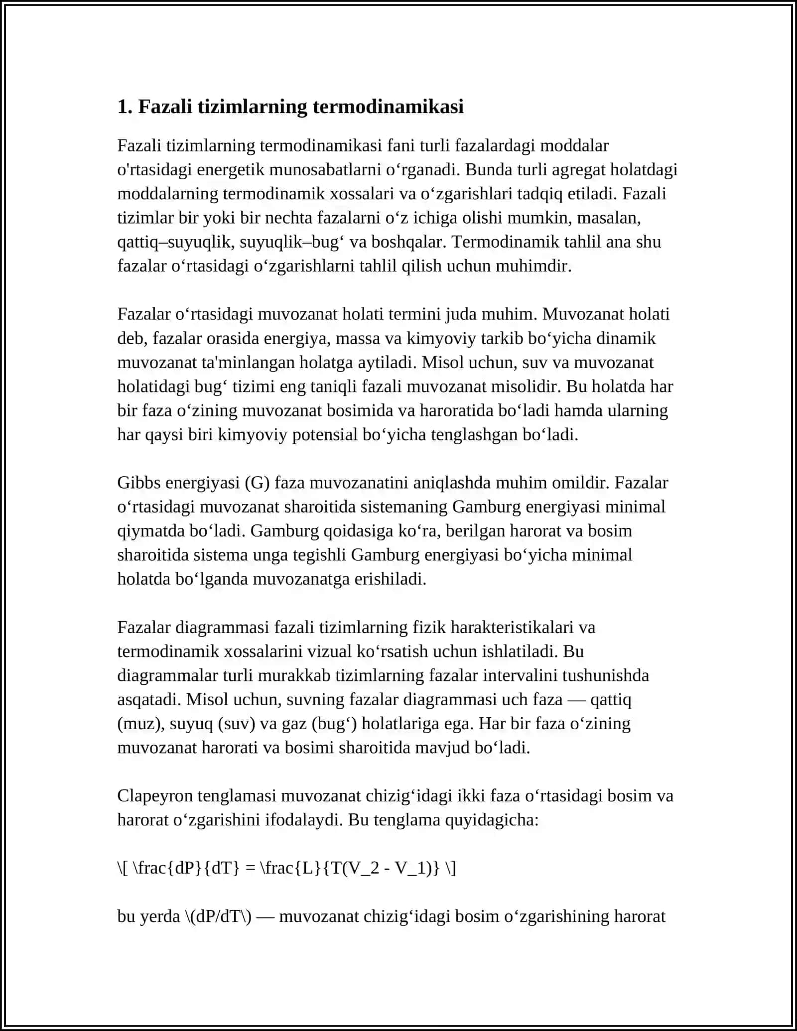 KIMYOVIY TEXNOLOGIYADA FAZALI TIZMALARINI OʻRGANISH 3