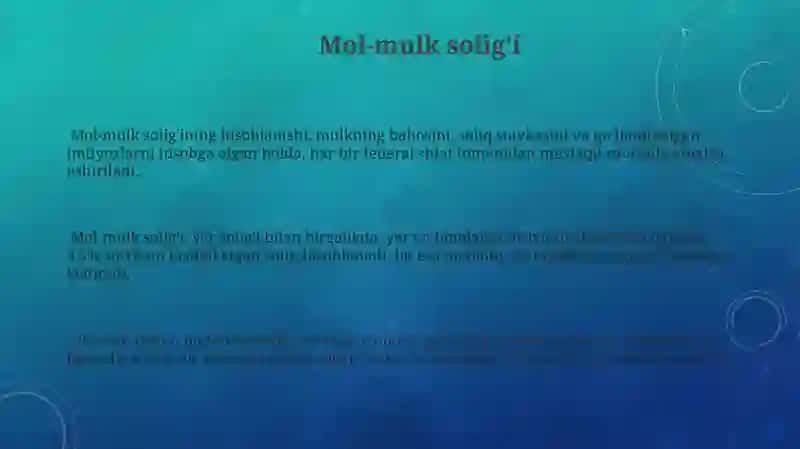 Mol-mulk solig'i 3
