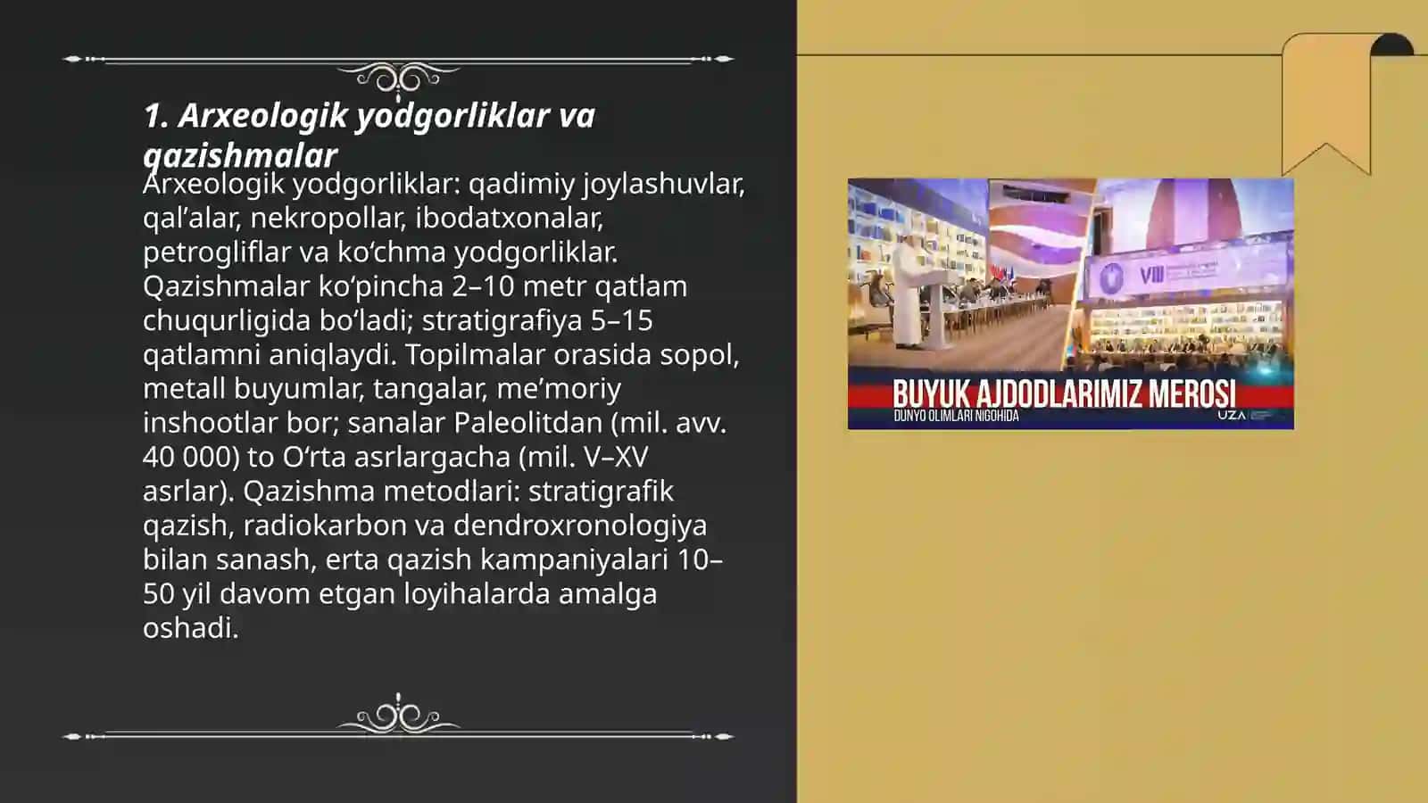 Arxeologik yodgorliklar va qazishmalar 3