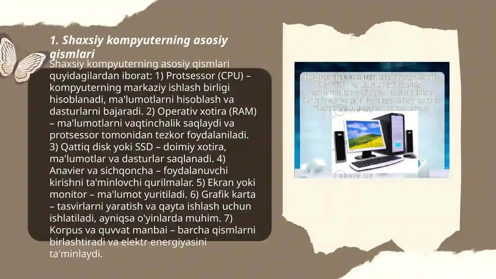 Shaxsiy kompyuterlarni tuzilishi 3