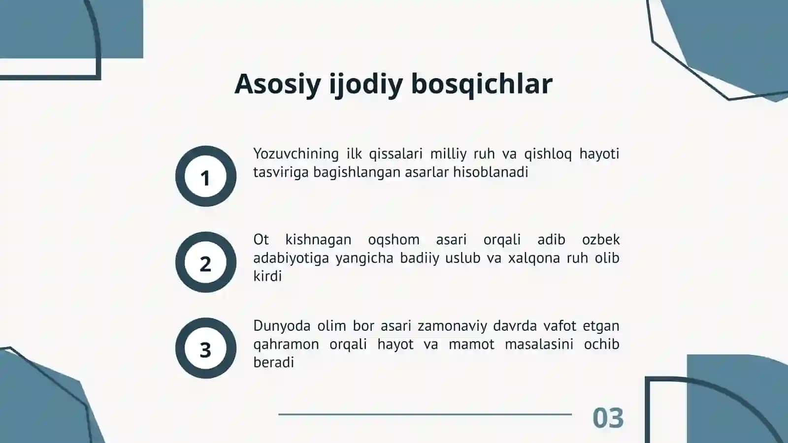 Togay Murod hayoti va ijodiy merosi tahlili 3