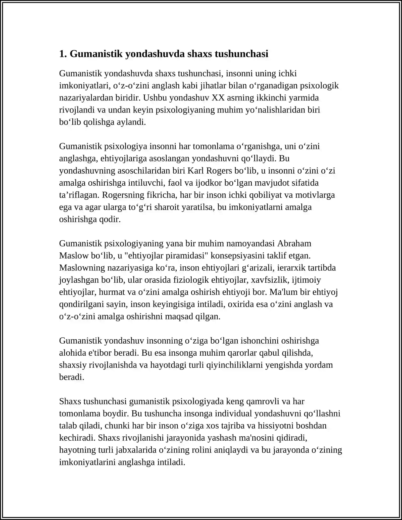 Gumanistik psixologiyada shaxs 3