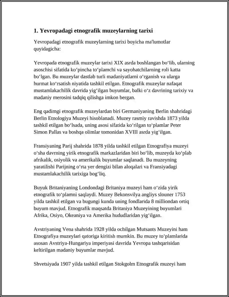 YEVROPADAGI ETNOGRAFIK MUZEYLAR 3