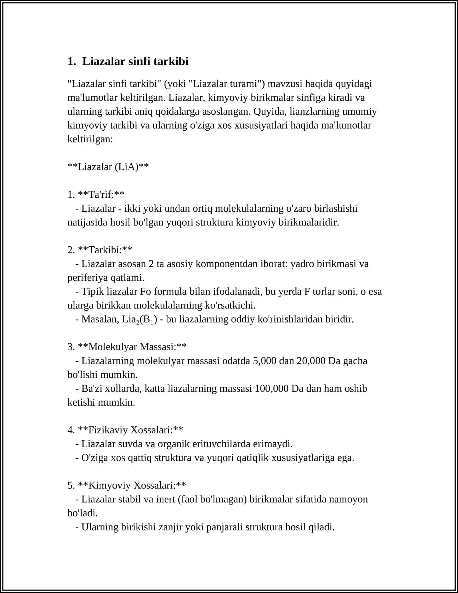 Liazalar sinfi 3