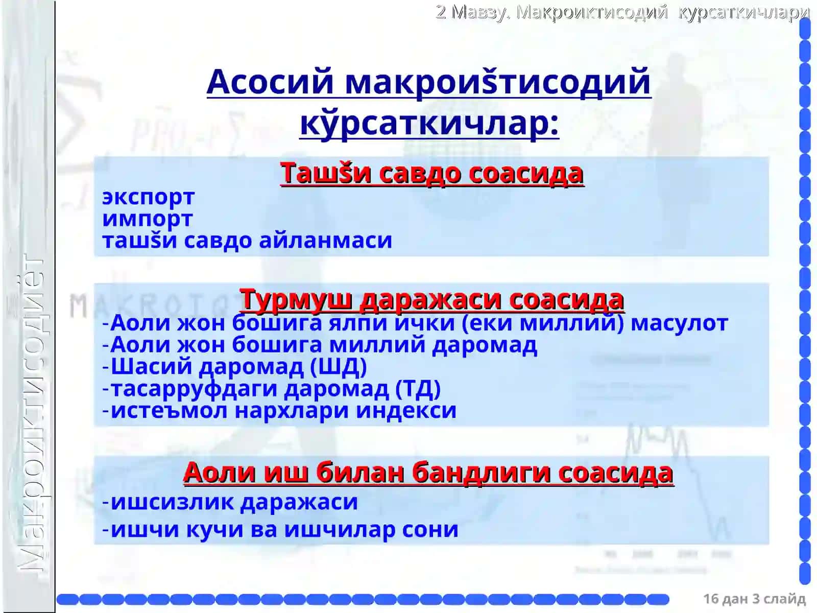 Макроиšтисодий кўрсаткичлар 3