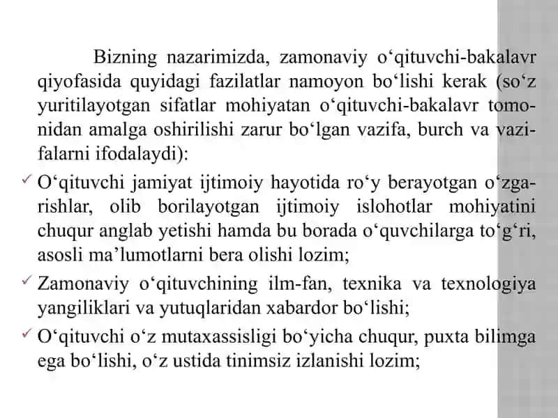 O‘QITUVCHINING KASBIY VA SHAXSIY SIFATLARINI RIVOJLANTIRISH 3