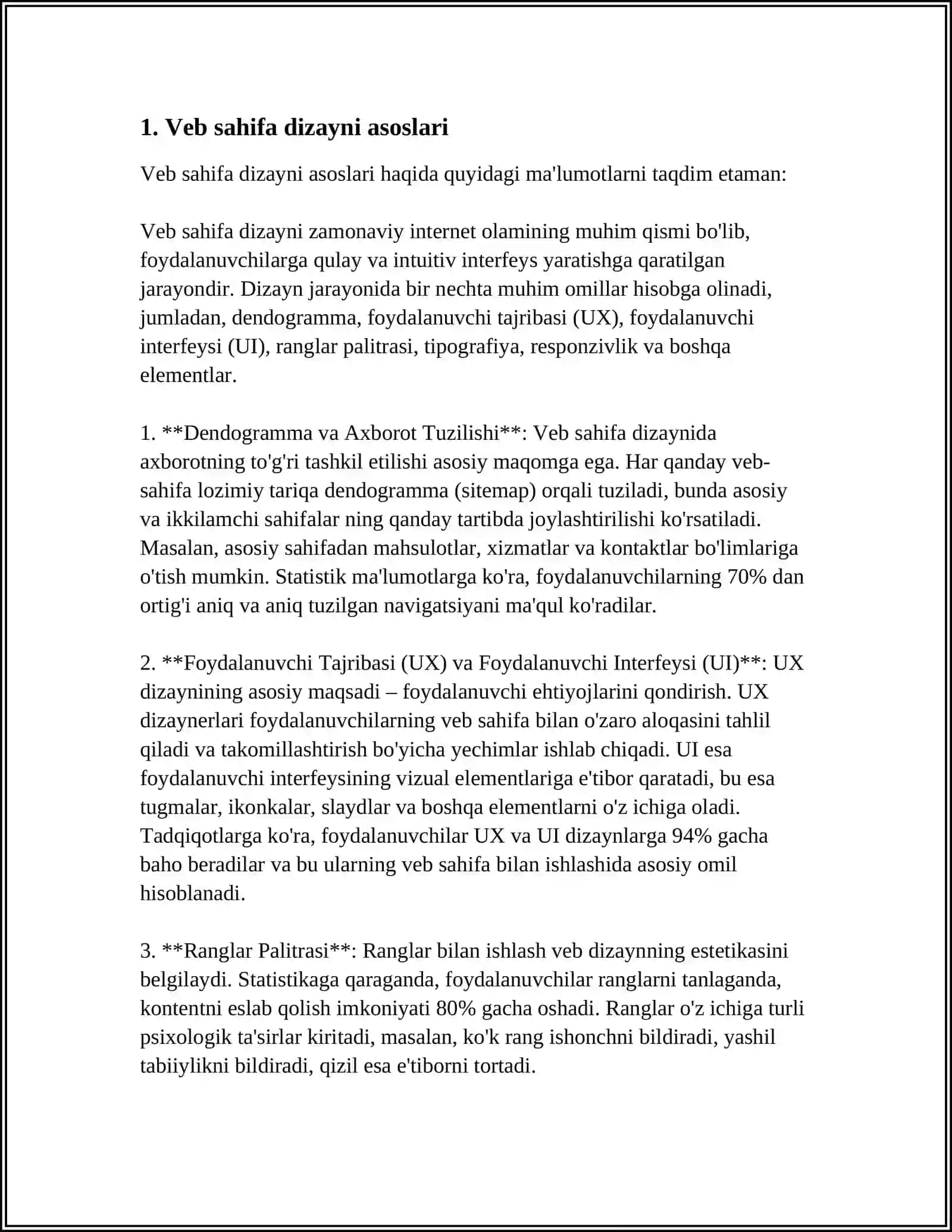 WEB SAHIFA YARATISH. HTML FAYLLAR YARATISH. TARMOQ TOPOLOGIYASI. LOKAL TARMOQ ORQALI AXBOROTLAR ALMASHISH 3