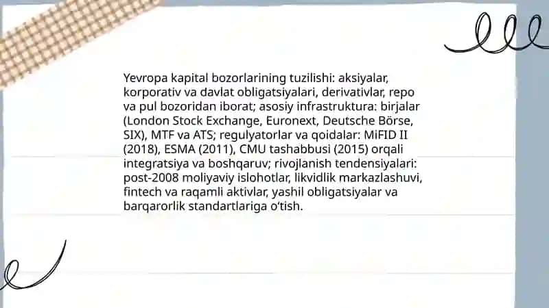 Yevropa investitsiya bozorlarining segmenti 3