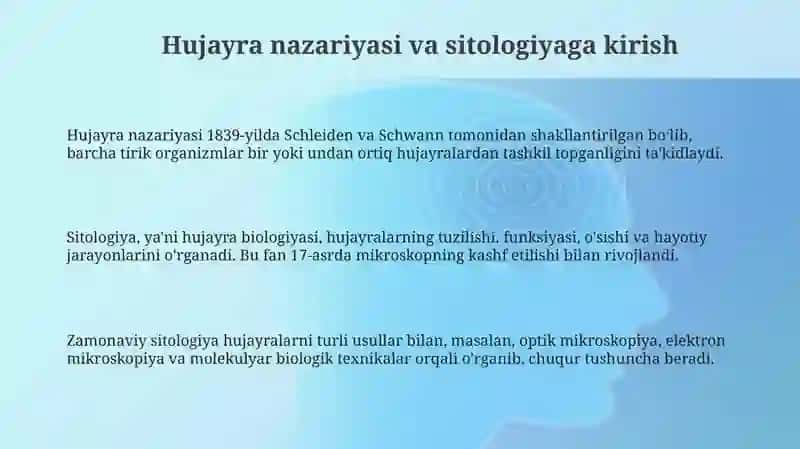 Sitologiya - hujayra haqidagi fan 3