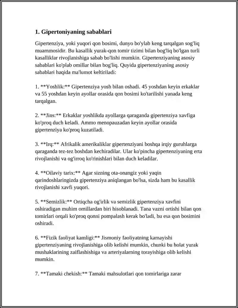 Gipertoniyaning sabablari 3