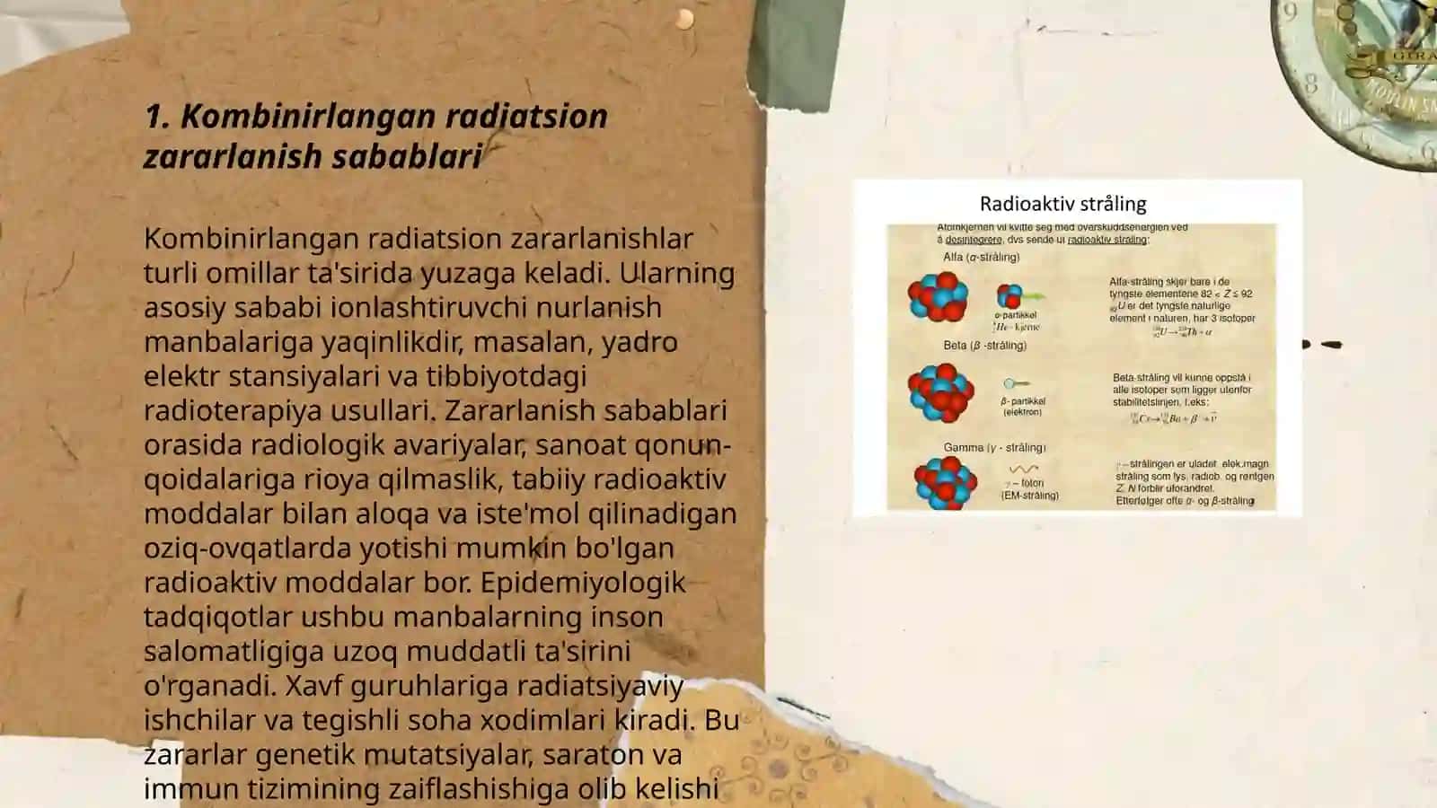 Kombinirlangan radiatsion zararlanish 3
