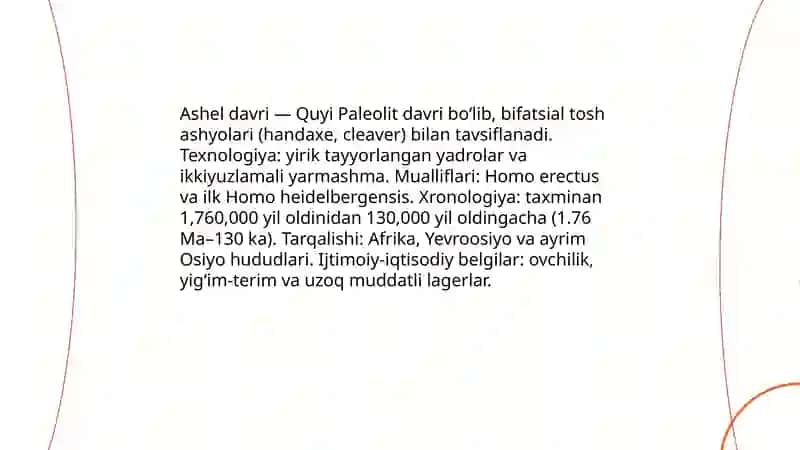 Ashel davri arxeologik yodgorliklari 3